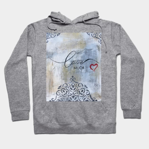 Gold And Grey Sentiment A4 Hoodie by Jean Plout Designs